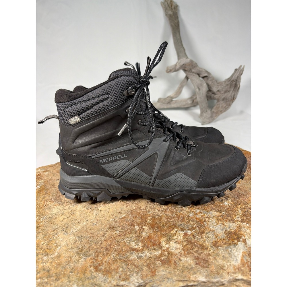 Merrell Overlook 6 Ice+ Waterproof Winter Boots Mens 11 Black J35799 Vibram